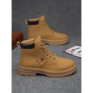 Men's Fashionable Plain Color Ankle Boots, Casual Comfortable Boots for Daily Wear, Fashion Shoes for Party, Daily Clothing Decor for Men