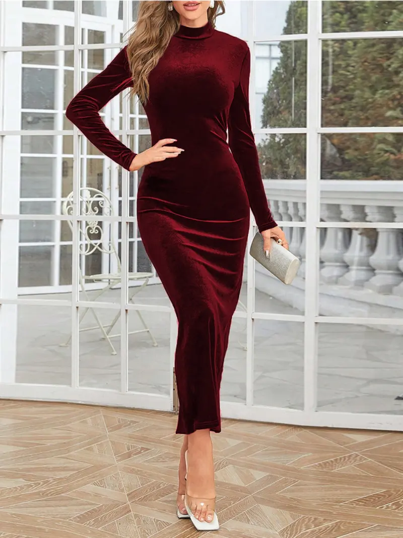 long sleeve moni dress Lukea Long Sleeve Mini Dress | Brown | Womens