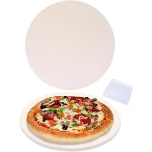 9" Round Pizza Stone for Toaster Oven | Cordierite Grilling Stone Bread Baking Stone for Grill, Oven