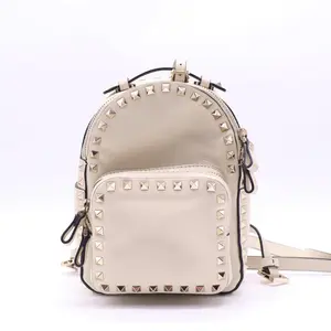 Pre-owned Valentino leather Backpacks Garavani Rockstud Mini Backpack twins B21685