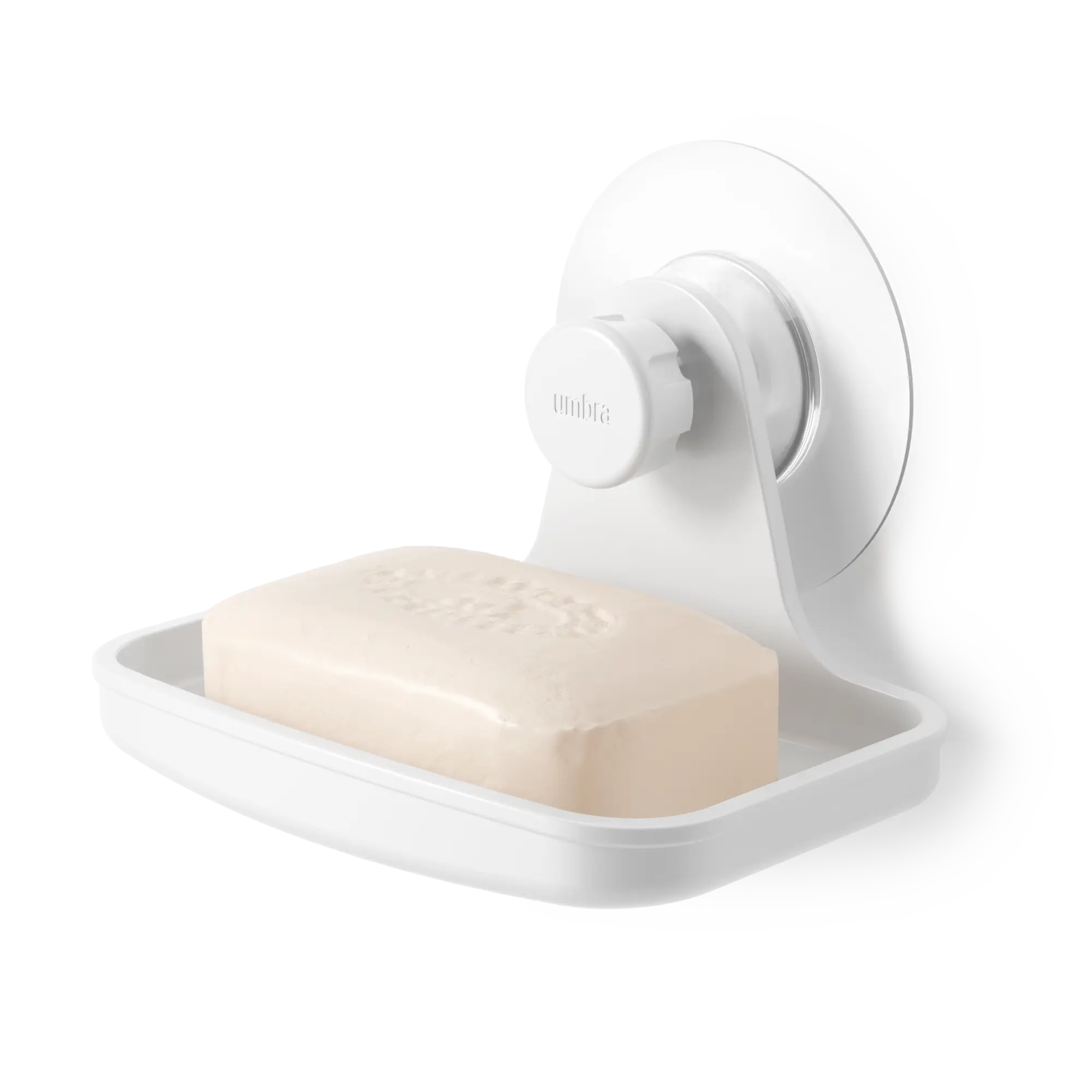 Umbra Flex Adhesive Soap Dish, Non-Damaging Installation, Keeps Soap Dry - 1 Pack Shower Bath