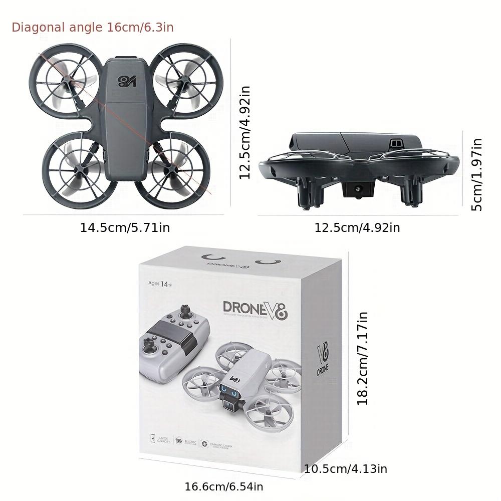 HD Mini RC Drone with Dual Cameras, Optical Flow Positioning, 360° Stunt Rolls, One-Key Takeoff and Landing, Ideal for Beginners, Indoor/Outdoor Flight, Includes 2 Batteries, Stable and Easy to Control obstacle avoidance