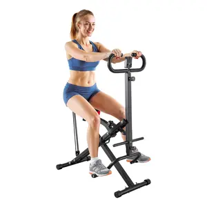 VEVOR Squat Machine, Deep Squat Rowing Machine for Home, Easy Setup & Foldable Exercise Equipment, Glute Trainer Machine with 3 High-Strength Resistance Bands, Glutes & Leg Home Workout Machine, Black