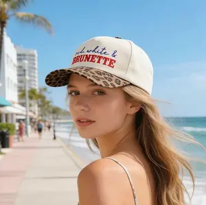 SHIFFRINKEN Women's 5-Panel Adjustable Curved Brim Dark Brown Polyester Baseball Cap - Female, Letters Design, Flat Dry, Suitable for Spring Autumn Travel, Beach Parties