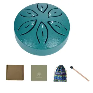 Outdoor Garden Rain Drum, 3 Inch 6 Note Mini Steel Tongue Drum, Kids Gift Beginner Drum, Unique Outdoor Courtyard Lawn Percussion Instrument