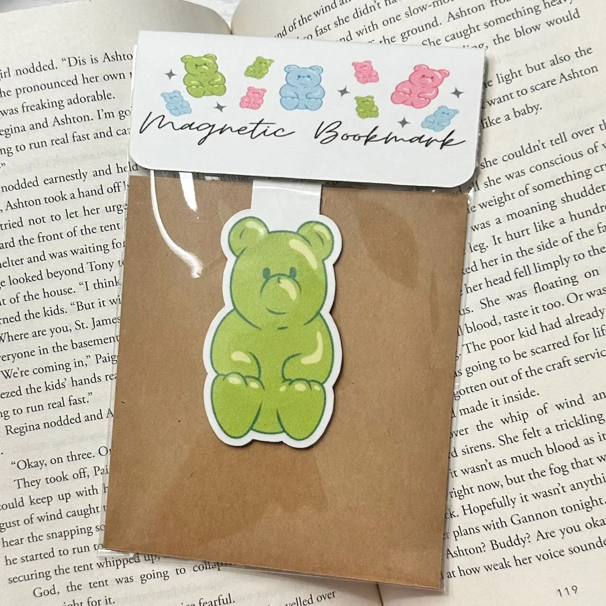 Magnetic Bookmark - Gummy Bear - Assorted Colors