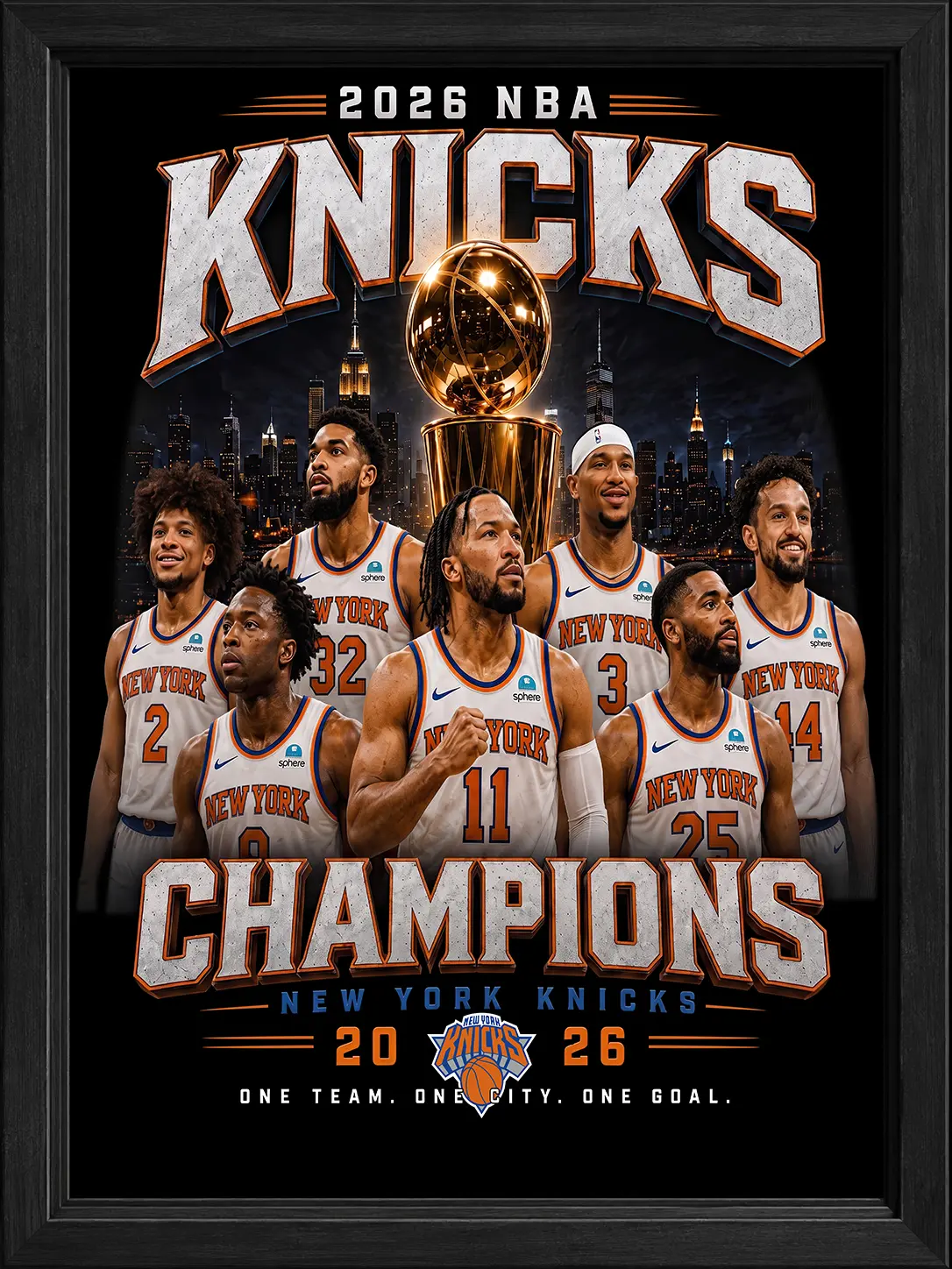 New York Knicks 2026 NBA Champions Poster NBA