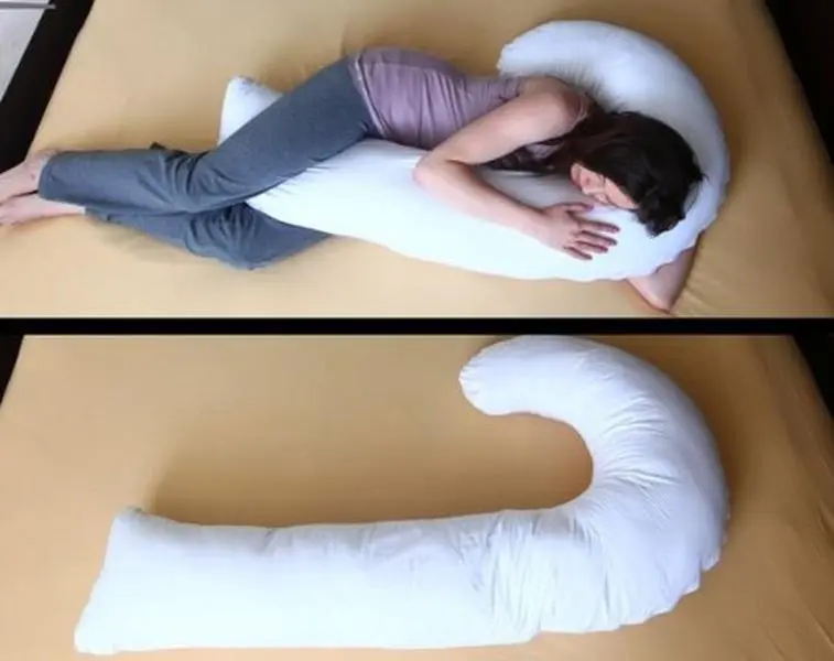 Living Healthy Products J Full Body Pillow with Hypoallergenic Synthetic Fiber Filler