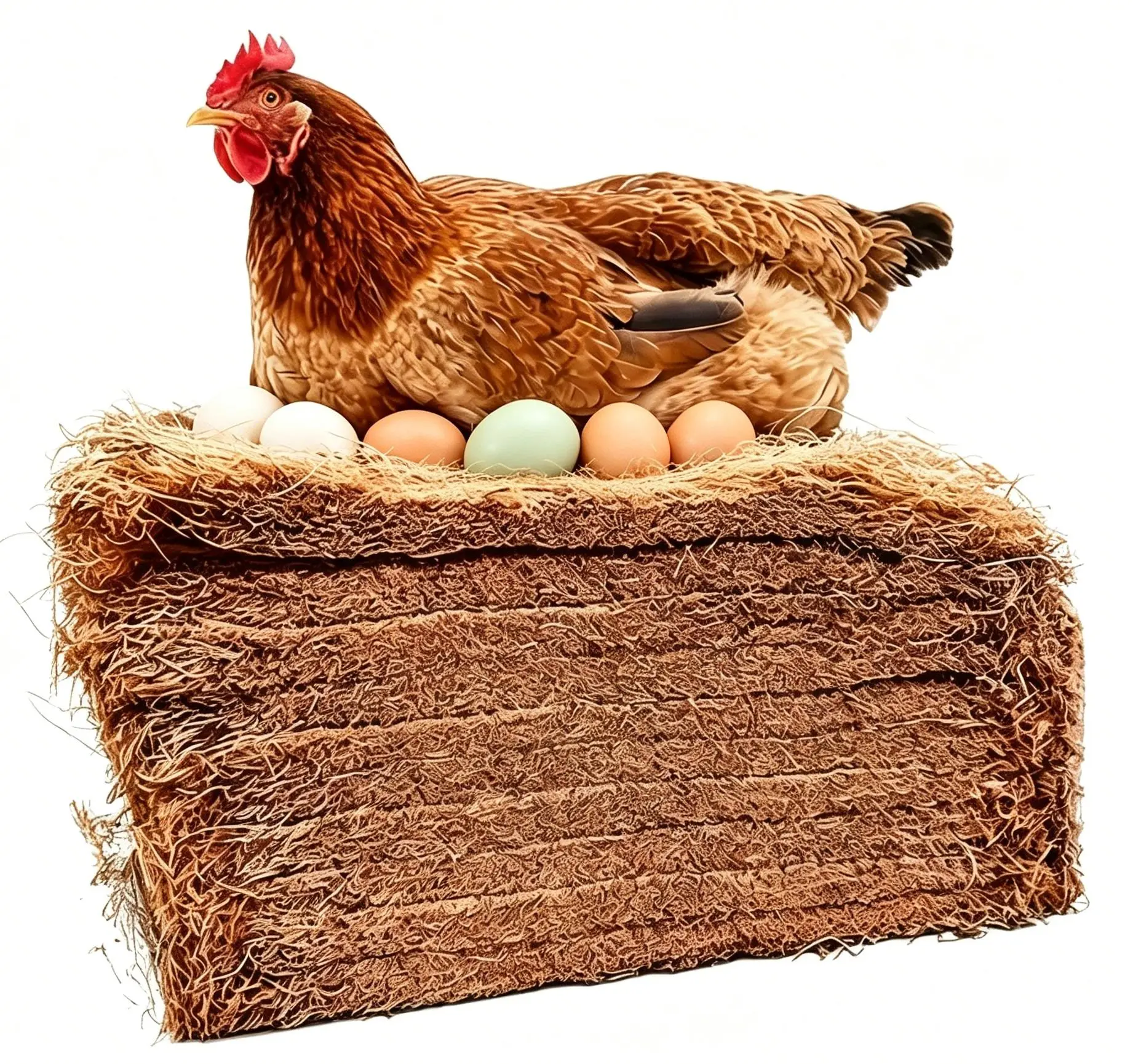 Natural Reusable Coconut Fiber Coconut Palm Nesting Mats for Chicken Coop - Moisture-Proof, Heat-Insulated, Easy-to-Care-for Bird Egg-Laying Mats
