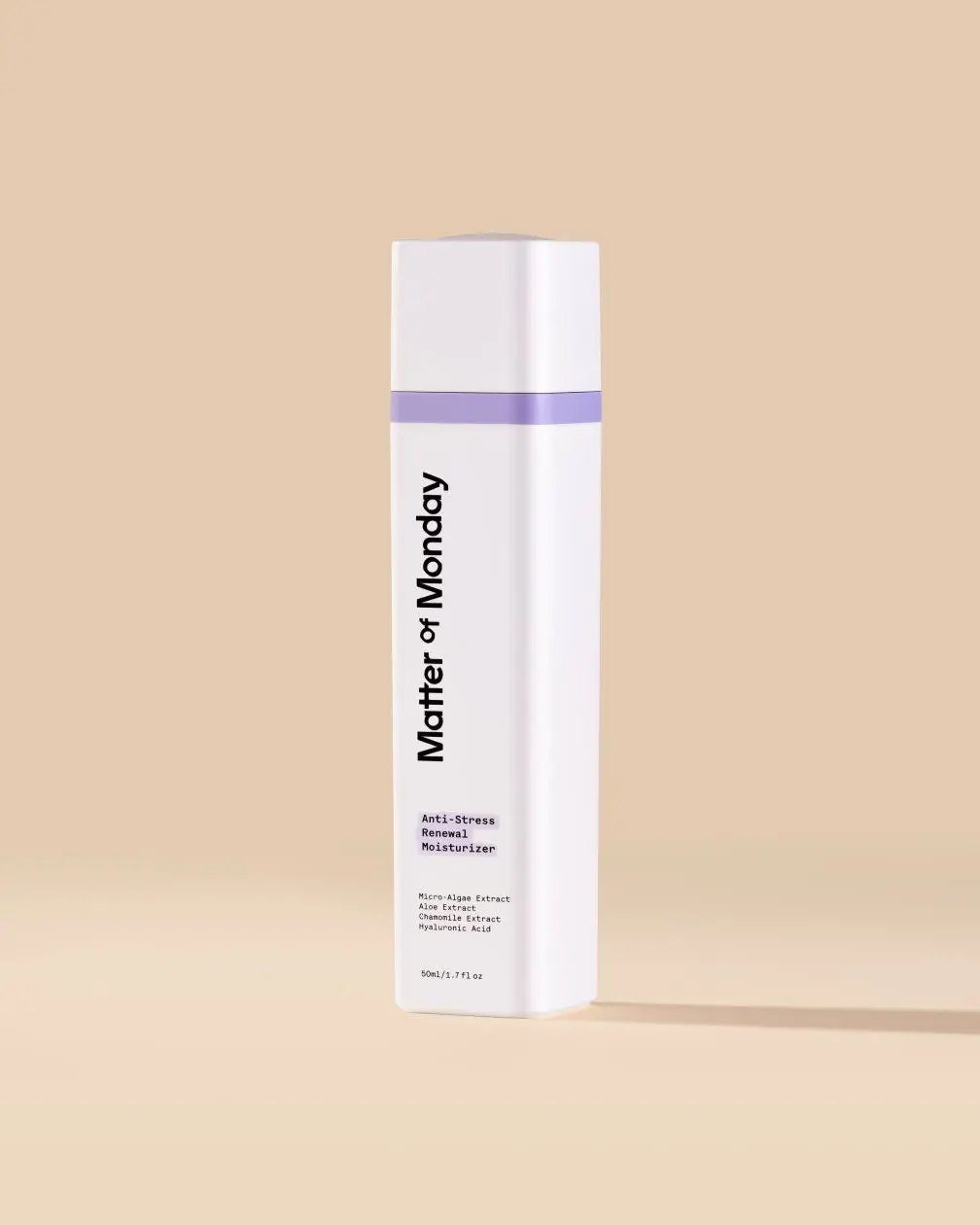MATTER OF MONDAY Anti-Stress Renewal Moisturizer - Lightweight Hydrating Face Cream Soothing Dry & Sensitive Skin - Strengthen Skin Barrier & Reduce Fine Lines & Wrinkles – Vegan, Fragrance-Free & Sensitive Skin Friendly – Everyday Skincare