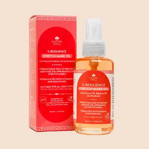 Nature Spell S-Resilience Stretch Marks Oil 3.38 Fl Oz - Body Oil Natural Skin Care Maternity Supplies