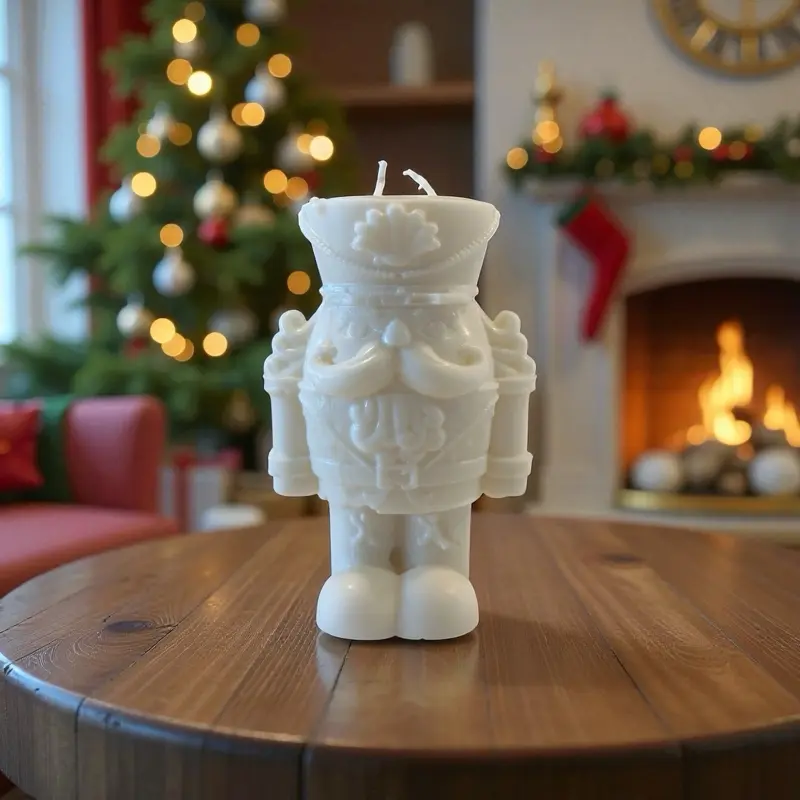 magic light candle Festive Nutcracker - Charming Design for Perfect Holiday Decor & Versatile Use as Centerpiece or Gift