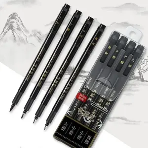 4pcs/set Calligraphy Brush Pen, Brush Marker Pen Set for Writing, Signature, Drawing 4pcs/set Calligraphy Brush Pen, Brush Marker Pen Set for Writing, Signature, Drawing
