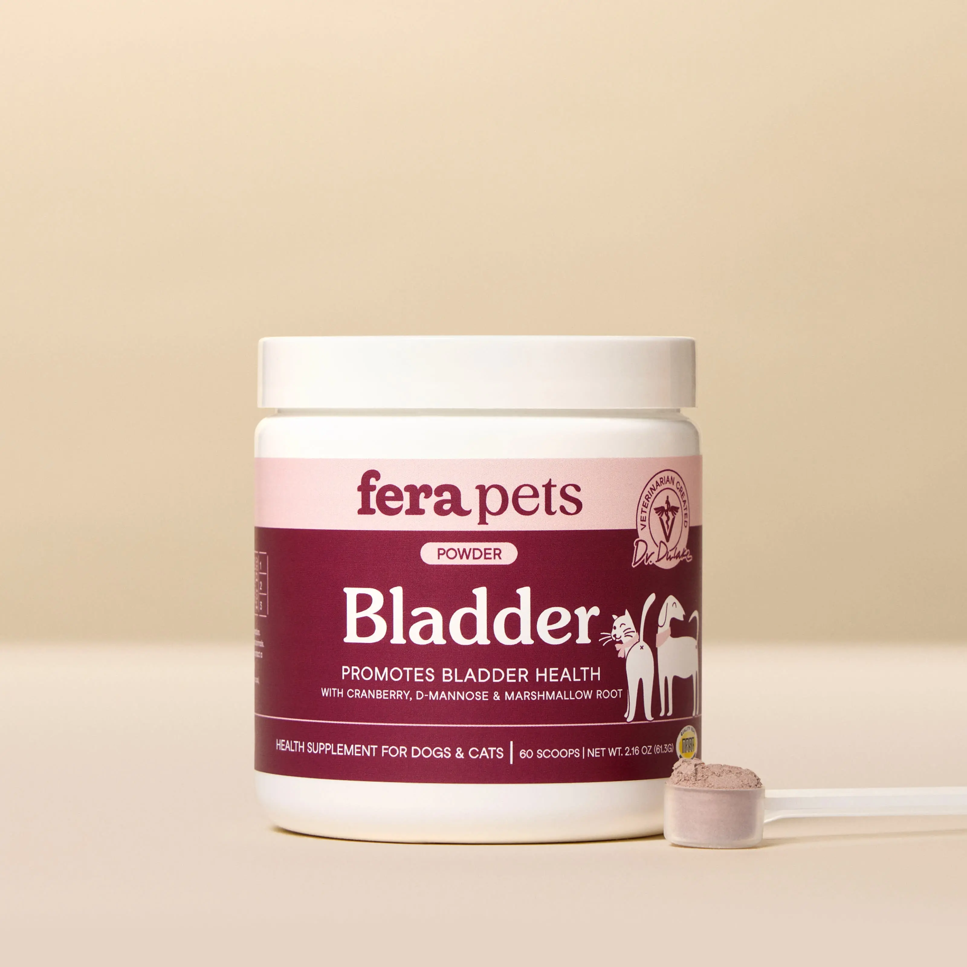Fera Pets Bladder Support for Dogs & Cats – Vet‑Formulated Supplement with Organic Cranberry, D‑Mannose & Botanical Extracts