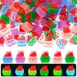 50/100Pcs Mini Luminous Dumpster Fire Ornaments Humorous Nurse Teacher Appreciation Gifts, Glow in Dark Resin Figure Anxiety Relief Emotional Support Gift for Employee IT Administrative Service Industry Workers Desk Office Home Decoration