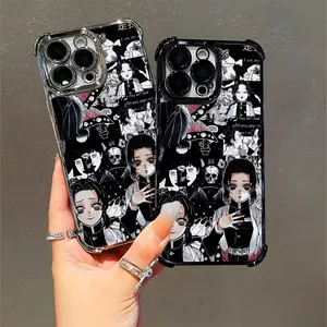 Demon Slayer Shinobu Kocho Gothic Collage Art iPhone Case for Anime Fans Cosplayers Halloween Birthday Gifts Compatible with iPhone 11/12/13/14/15/16 (Pro Max/Plus)