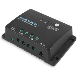 Renogy Wanderer Li 30A 12V PWM Negative Ground Solar Charge Controller Solar Panel Regulator w/ Temp Sensor Function Fit for Lithium, Sealed, Gel, and Flooded Batteries, Wanderer Li 30A charge controller   Electronic Charger