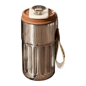 Smart Thermos Vacuum Flask with LED Display - Vacuum-Sealed, Temperature-Control, Stainless Steel Design Kitchenware Drinkware, Vacuum-Sealed Vacuum Flasks, Temperature-Control Vacuum Flasks