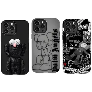 Sitting KAWS Angel Gift Streetwear Pop Art Character Hypebeast Graphic Tough Phone Case. Edgy Urban Aesthetic Heavy Duty Shockproof Protective Smartphone Cover for iPhone 17 Pro Max 16 Air 15 14 13 12 11.