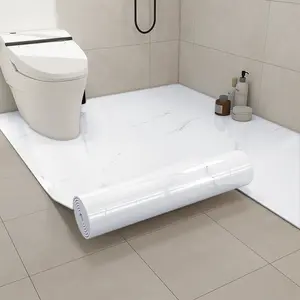 1 Roll Thickened Marble Peel and Stick Wallpaper (2.55mm) – Waterproof Oil-Proof Removable Self Adhesive Wall Sticker Wallpaper for Walls, Floors & Ceilings, Kitchen Bathroom Renovation, Decorative Wallpaper