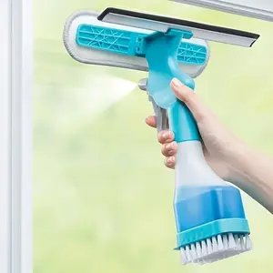 4 in 1 Glass Cleaning Brush, 1 Count Multifunctional Window, Creative Household Cleaning Tool, Home Cleaning Tool for Bathroom, Mirror, Window, Tile, Window Cleaning Scraper