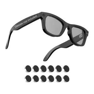HIBLOKS LED Light Blocking Stickers - Laser-Cut, Low-Tack Restickable Covers (12 Pieces) for Meta Glasses Recording Light, Sunglasses Accessories, Blackout Design  SummerVibes