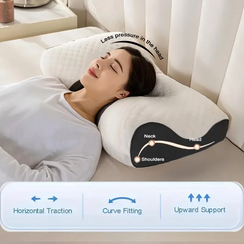 Adjustable Ergonomic Knitted Neck Pillow Set for Comfort