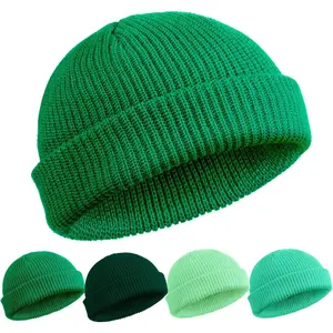 Trawler Beanie Watch Hat Roll-up Edge Skullcap Fisherman Beanie for Women Men