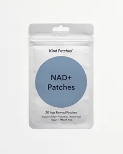 Kind Patches | NAD+ Patches | 30 Age Rewind Patches : supports NAD+ Production,  Resveratrol, Vegan, 1 Month Pack