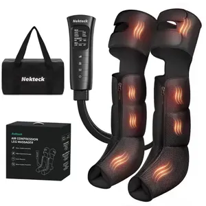 Nekteck Leg Massager Air Compression Wraps with Heat Compression Therapy Relieve Muscle Soreness Improve Blood Circulation for Full Leg Relaxation Ideal Mothers Day Presents for Women