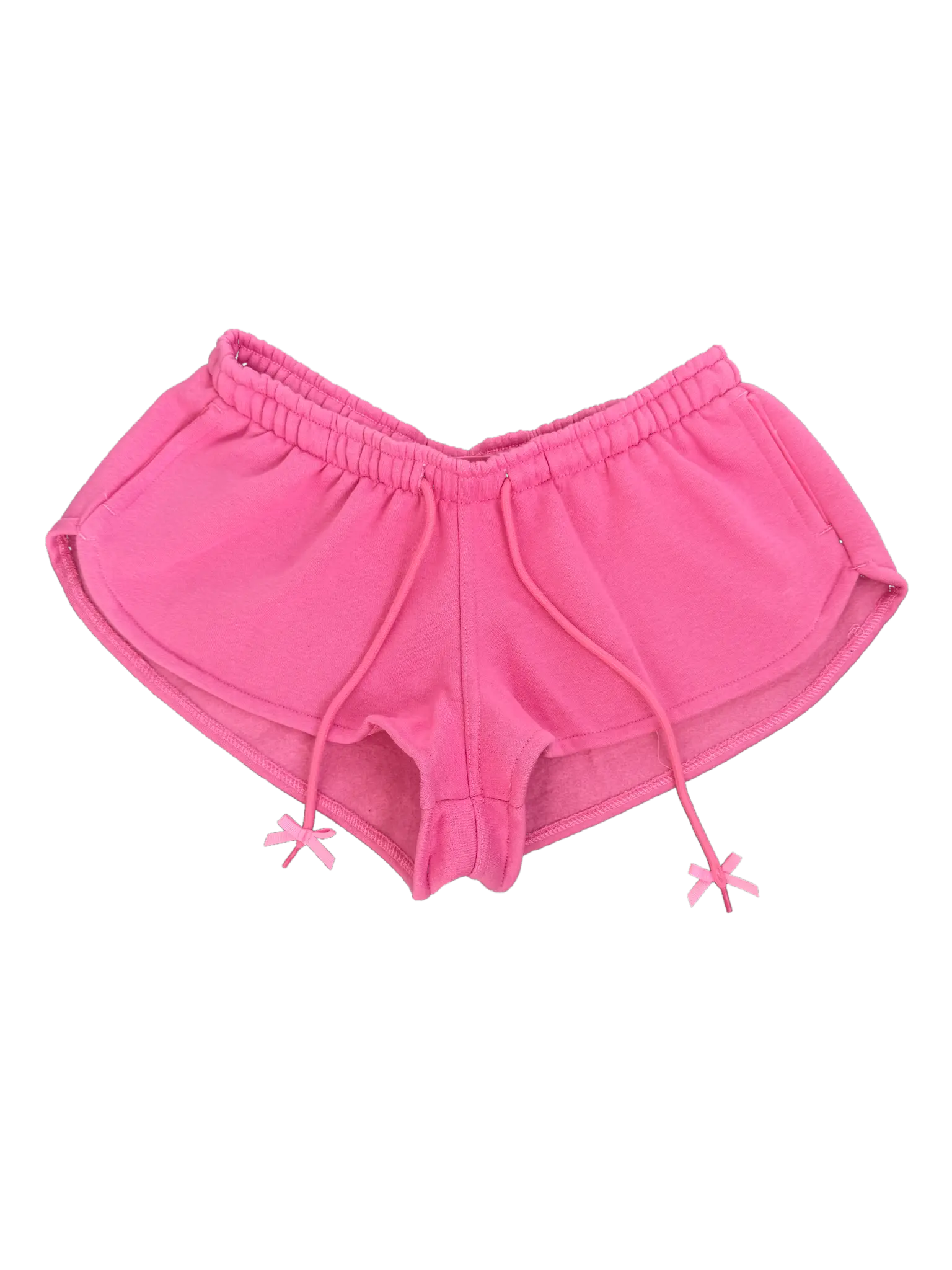 Pink Plush Sweat short Fleece Bow Lounge Short Women's Comfy Fashion