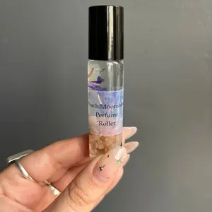 Peach Moonstone Crystal Perfume Roller