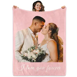 BARLEY ONE Click “Shop Chat”, Send Photos, Custom Photo Couples Blankets, These Personalized Photo Couples Blankets are Made of Soft Wool and Lambskin, Perfect for Weddings, Mother's Day, Valentine's Day, Birthday Gift, Unique Meaningful Memory Gift