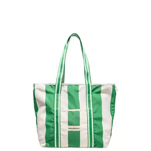business & pleasure co. Beach Bag in Crew Canyon Green Stripe