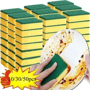 Multifunctional Kitchen Cleaning Sponges, Dual-Sided Non-Scratch Pad, Dishwasher Safe, Suitable for Floor and Furniture Care, Dishwashing Sponge