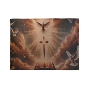 Heavenly Cross and Doves Blanket | Christian Religious Throw
