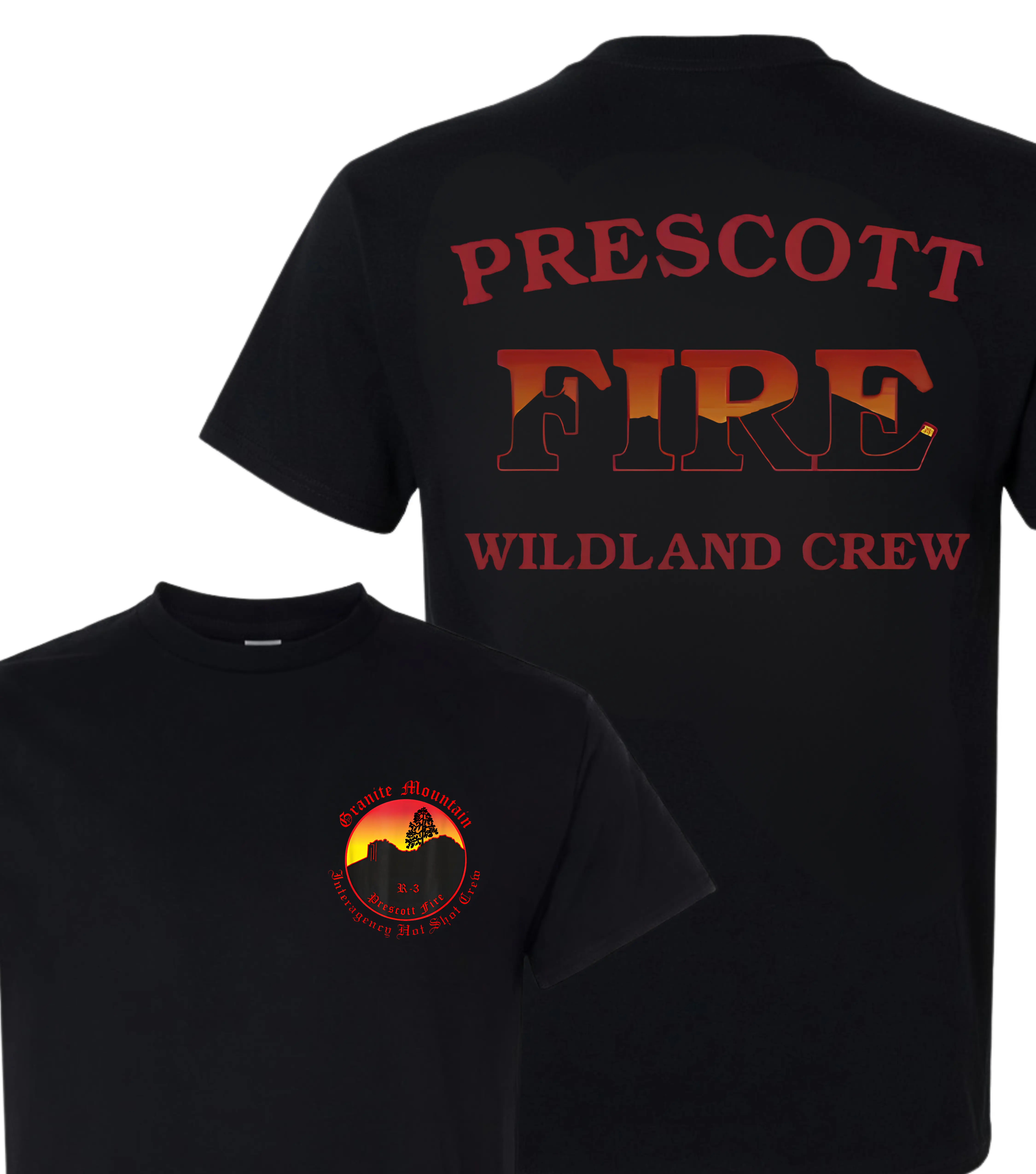 Men's Short-Sleeve Casual T-Shirt - Wildland Firefighter Tribute, Hotshot Crew Memorial, First Responder Honor, Patriotic Unisex Comfortable Everyday Cotton Top for Men Women