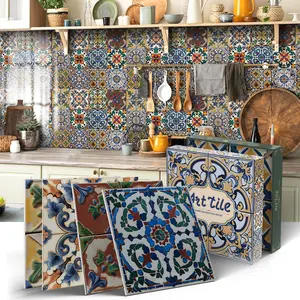 24pcs Thickened Foam Self-Adhesive Mandala Art Wall Stickers, Waterproof & Oilproof, For Kitchen, Bedroom, Bathroom Wall Decoration, Home Decor Wallpaper. Gift Box Packaging, Ideal For Mother'S Day, Thanksgiving, Christmas Gifts.