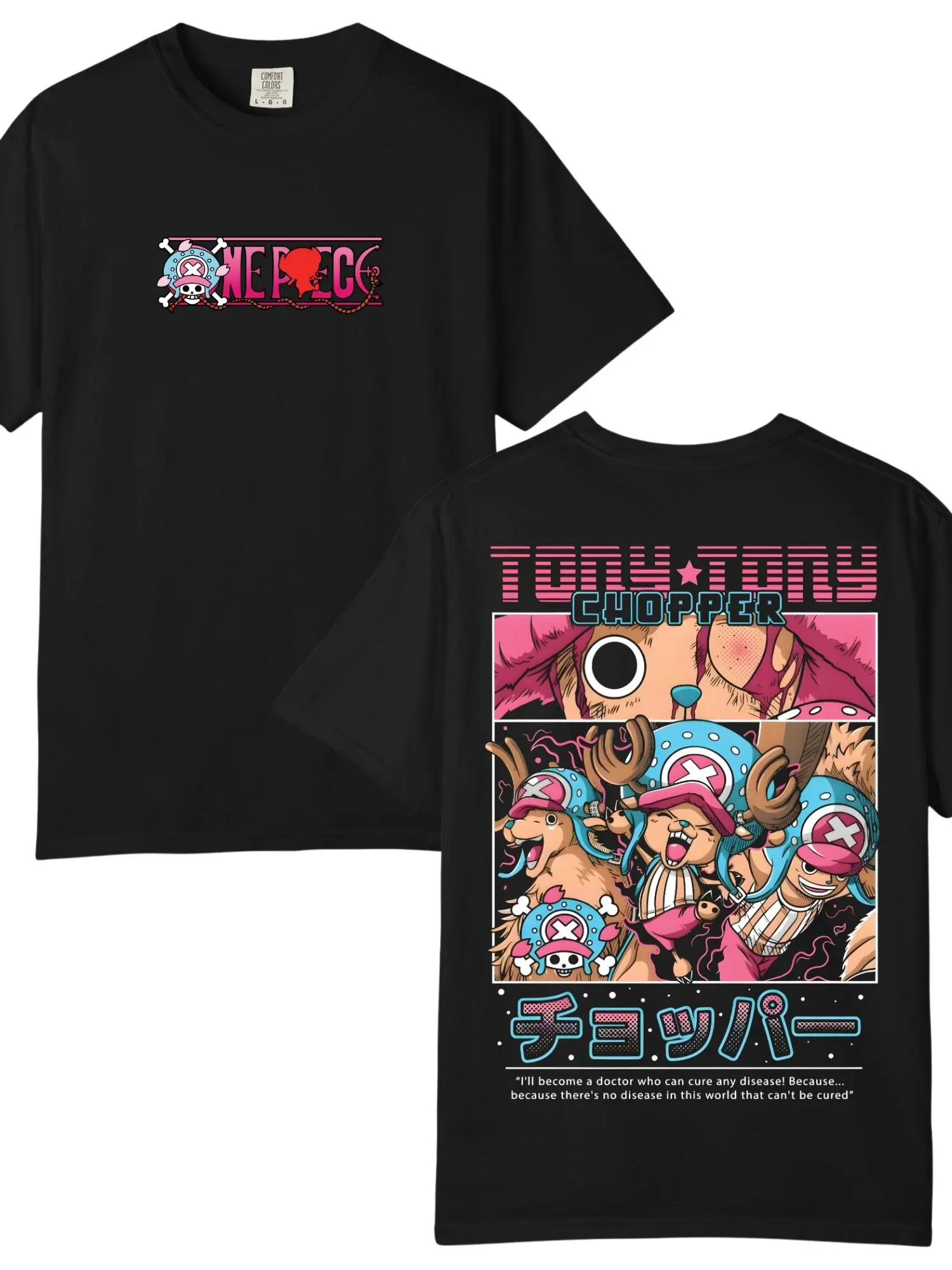 Retro Limited Tony Tony Chopper One Piece Vintage Unisex Oversized Anime Graphic Tee Trendy Y2K Double Printed Cotton T-Shirt Streetwear Casual Apparel Top Outfits for Men Manga Game Movie Lover Gift For Fans Merch