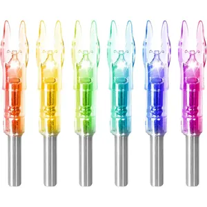 Lighted Nocks for Arrows .244"/6.2mm Inside Diameter Lighted Arrow Nocks for Archery Hunting, 6 PCS