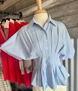 Striped Peplum Blouse