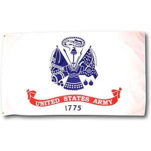 Army Flag 3x5 with Two Brass Grommets, 100% Polyester Fabric, and Double Stitched Edges, 3x5 Army Flag, US Army Flag, 3x5 Military Flag, Army Flags 3x5, 3x5 Flag of the US Army Banners Lightweight Outdoors