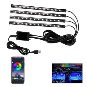 Atmosphere Light, RGB Smart App-Controlled Lights, USB-Powered Car Ambient Lighting, Decorative LED Strip Lights for Car Interior, Car Light Embellishments, Car Accessories