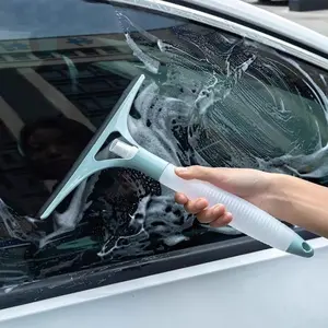 Glass Squeegee Set for Home Bathroom & Windows Cleaning Tools, Rubber Scraper for Efficient Window Maintenance, Pack of 2 Pieces