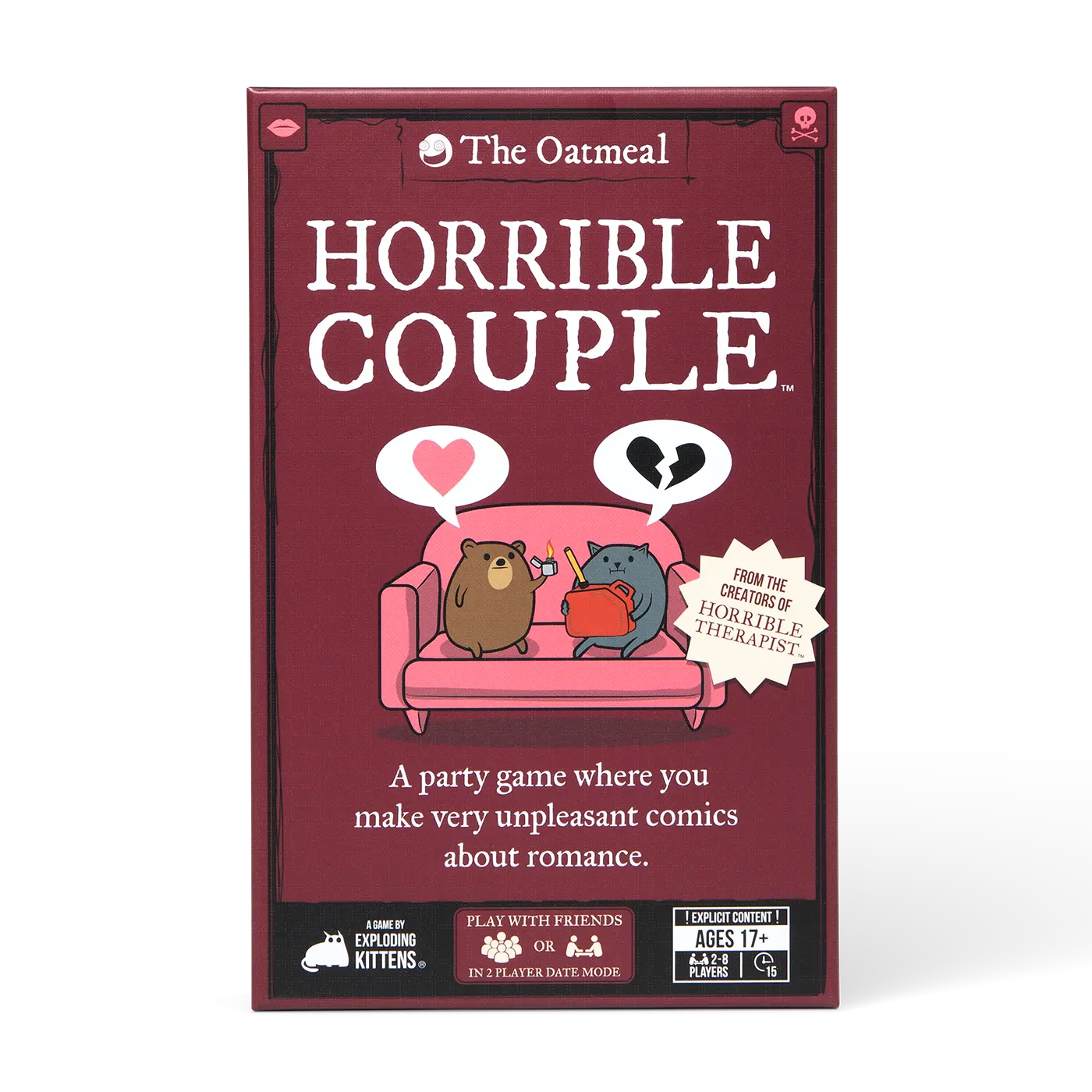 Exploding Kittens Horrible Couple: Extra Horrible Edition Relationship Party Card Game, Playing Cards for Gifting Exploding Kittens Horrible Couple: Extra Horrible Edition Relationship Party Card Game, Playing Cards for Gifting