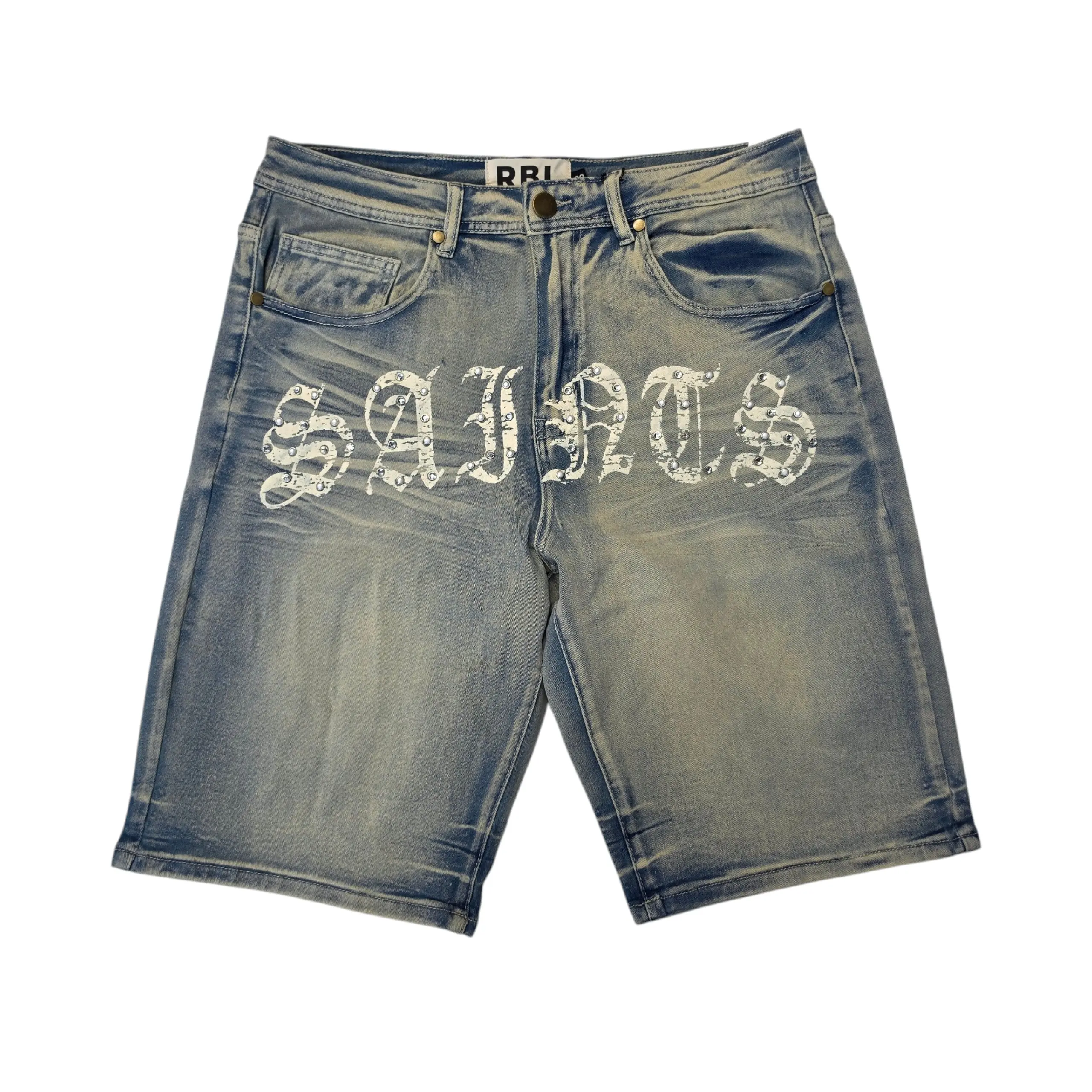 REBEL MEN'S DENIM SAINT SHORTS 53964