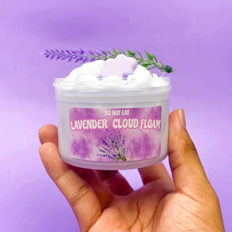 Lavender cloud floam slime | 7oz slime | crunchy foam bead slime | lavender scented
