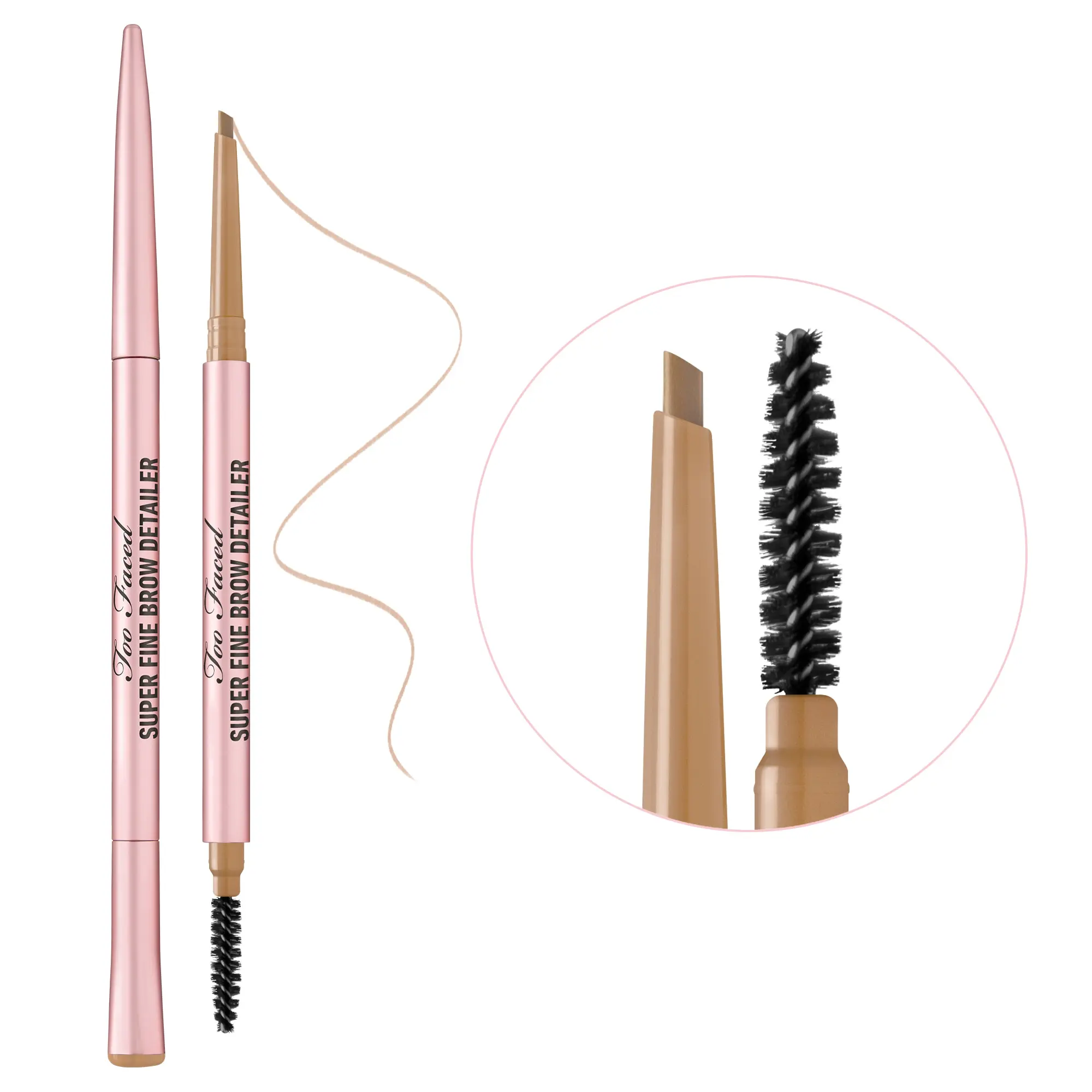 Too Faced Super Fine Brow Detailer Eyebrow Pencil - Waterproof, Smudgeproof, Longwearing