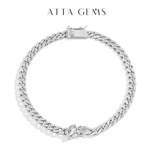 D VVS1  Lab-Created Moissanite Bracelet Pear Shape for Men Women Fashion Gift LuxuryParty Fine Jewelry B024