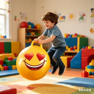 Adult Hopper Ball Hippity Hop Jumping Ball Durable Inflatable Bounce Toy Fun Indoor Outdoor Game for Party Backyard Family Activities